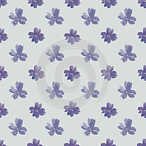 seamless floral pattern. Background with flowers. minimalism background. Blue flowers.