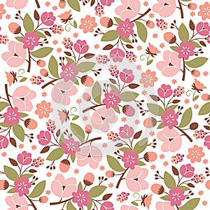 Seamless floral pattern photo