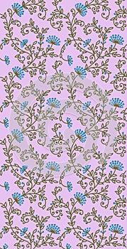 Seamless floral pattern-delicate interlacing branches of flowers and buds,model for design of gift packs, patterns fabric,