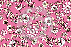 Seamless floral pattern ethnic style