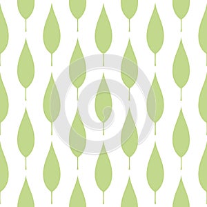 Seamless floral pattern. Green leaves texture on white background