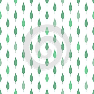 Seamless floral pattern. Green leaves texture on white background