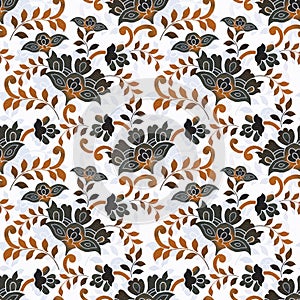 Seamless floral pattern Indian ethnic style