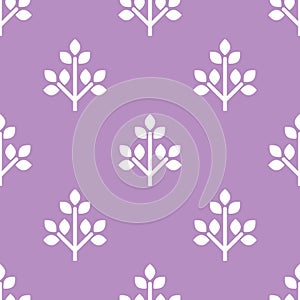 Seamless floral pattern with lavender flowers. Floral texture on violet background.