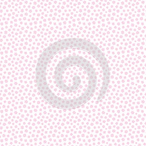 A seamless floral pattern. Pink cute children's background. Summer beautiful print.