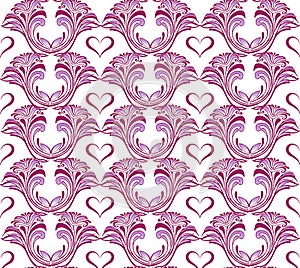 Seamless floral pattern in pink tones. Decorative ornament for f