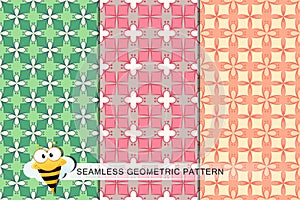 Seamless floral pattern set