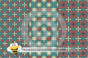 Seamless floral pattern set