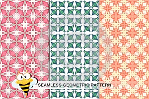 Seamless floral pattern set