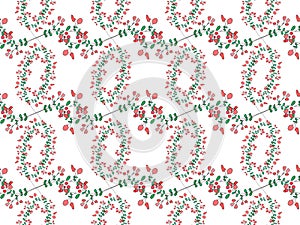 Seamless floral pattern set includes cute flowers and leaves