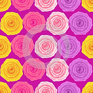 Seamless floral pattern with small abstract roses