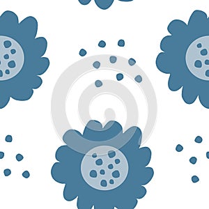 Seamless floral pattern. Stylish repeating texture. Repeating vector texture with leaves