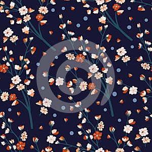 Seamless floral pattern vector