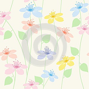 seamless floral pattern, vector