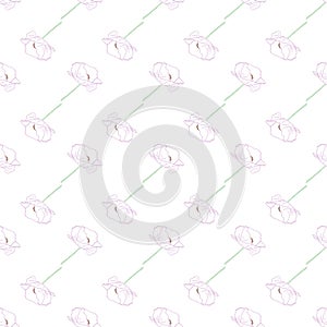 Seamless floral pattern. Vector decorative background for wallpaper, textile, scrabook paper, stationery