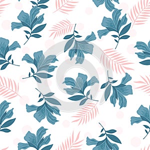 Seamless floral pattern vector illustration.