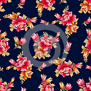 Seamless floral pattern https://www.dreamstime.com/refused.phpwith vintage flower design on background