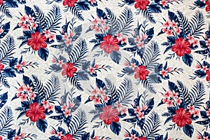 Seamless Floral Pattern on Wallpaper photo