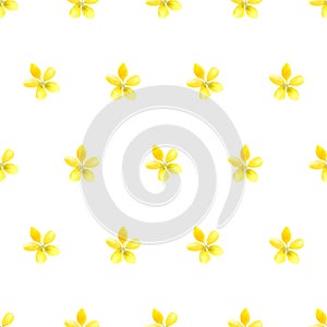 Seamless floral pattern. Watercolor background with yellow spring flowers for textile, wallpapers, wrapping paper