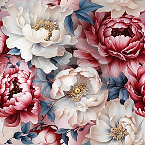 Seamless Floral Patterns Floral luxury Pattern vintage Patterns Ai generated Scrapbook Antique Floral Prints