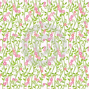 Seamless floral pink background