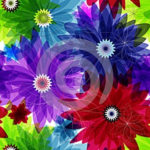 Seamless floral vivid pattern