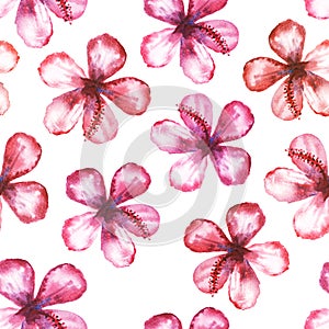 Seamless floral watercolor ornament