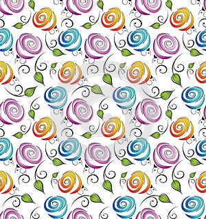 Seamless flower background for wrapper