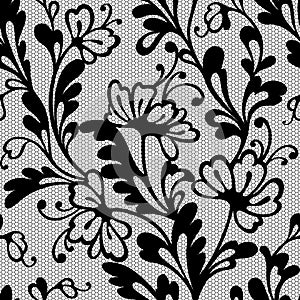 Seamless flower lace pattern