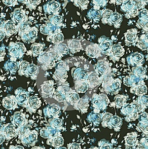 Seamless flower pattern floral allover design with background