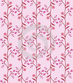 Seamless flower pattern in retro sixties style