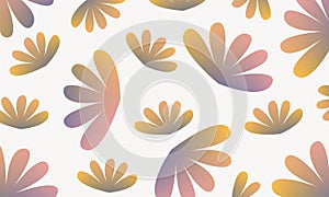 Seamless flowers gradient background or banner vector