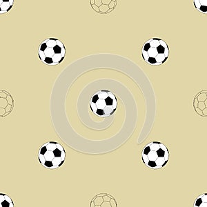 Seamless football pattern, on colorful background