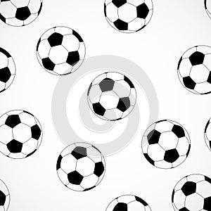 Seamless football pattern, soccer texture, background football ball