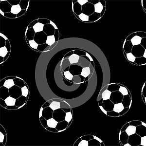 Seamless football pattern, soccer texture, background football ball