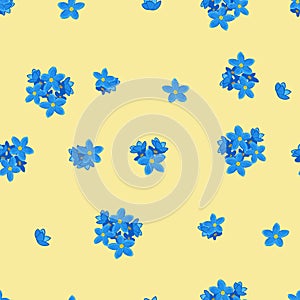 Seamless forget-me-not pattern
