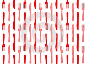 Seamless forks and knifes pattern