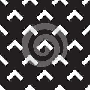 Seamless forward arrow pattern on black