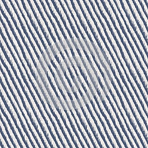 Seamless French country kitchen stripe fabric pattern print. Blue yellow white vertical striped background. Batik dye