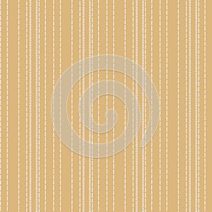 Seamless French country kitchen stripe fabric pattern print. Blue yellow white vertical striped background. Batik dye