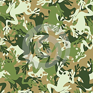 Seamless frog camouflage pattern