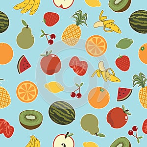 Seamless fruit pattern