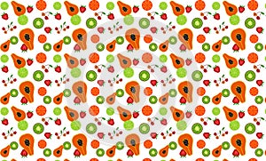 Seamless fruit pattern colorful