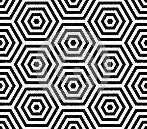 Seamless fun hexagonal mesh wallpaper pattern