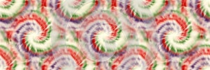 Seamless funky 1970s tie dye border motif pattern for surface design and print