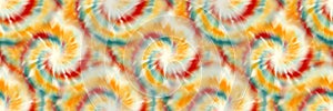 Seamless funky 1970s tie dye border motif pattern for surface design and print