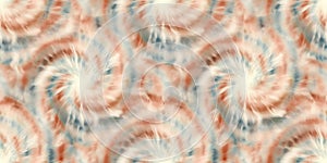 Seamless funky 1970s tie dye border motif pattern for surface design and print