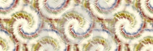 Seamless funky 1970s tie dye border motif pattern for surface design and print