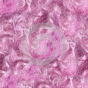 Seamless fuzzy pink fancy princess rug fur background or print for surface design