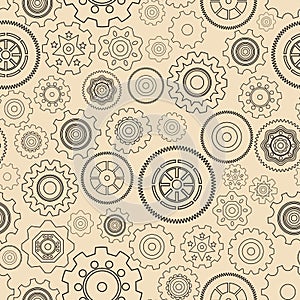 Seamless gear wheels pattern